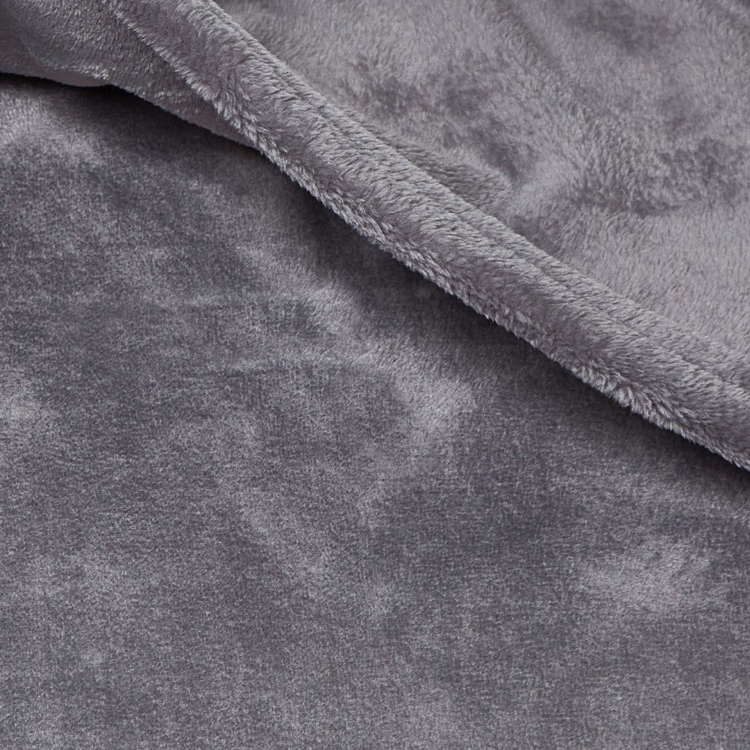 Close-up of the soft grey fleece fabric of the Snhug Sit® blanket